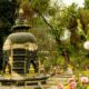 India, Buddhist shrine in a garden